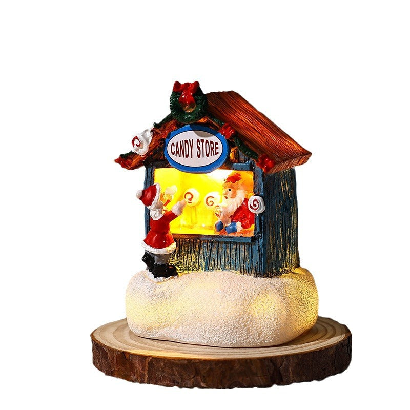 Illuminated Christmas village decoration
