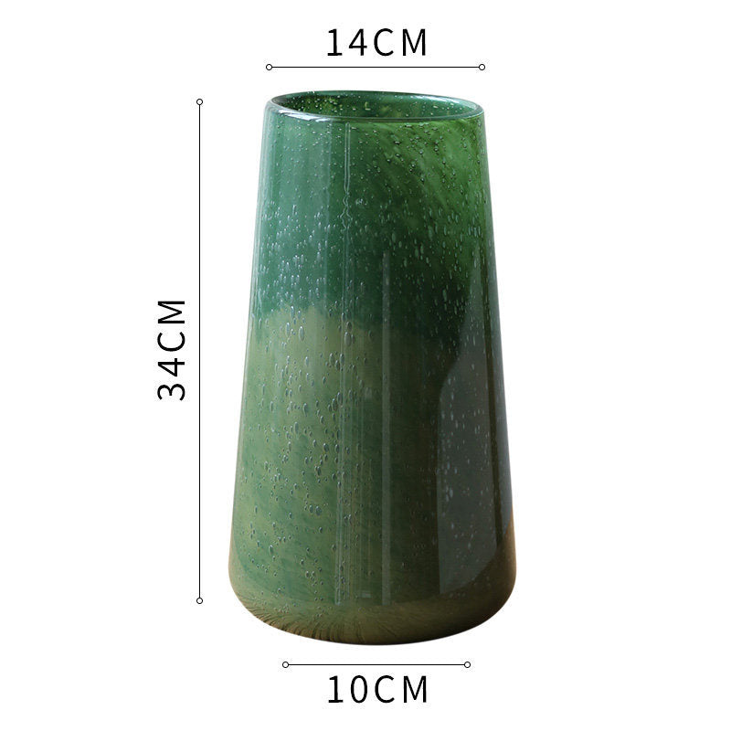 Tapered Hand-Blown Gradient Glass Tall Flower Vase