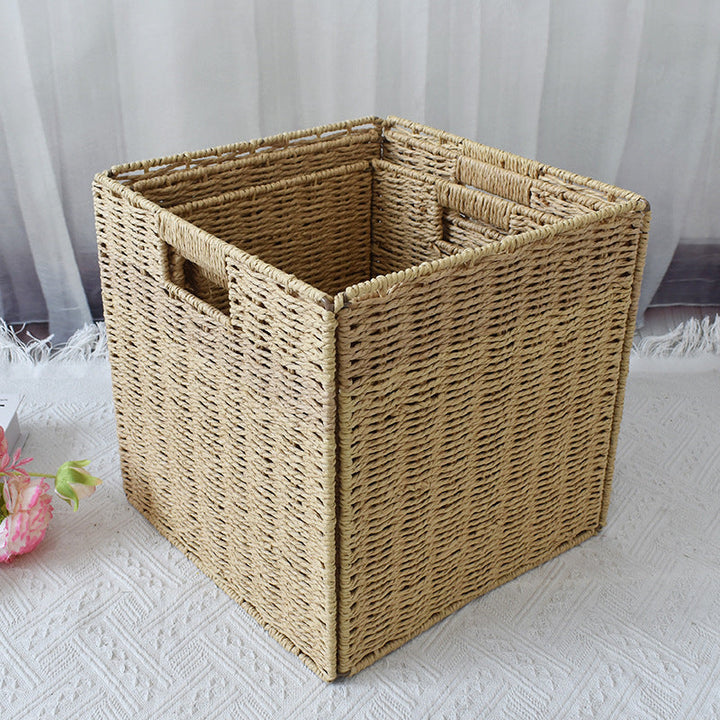 Rustic Woven Storage Bin