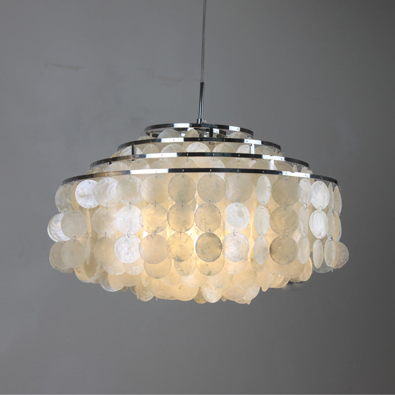 Modern Capiz Shell Pendant Light