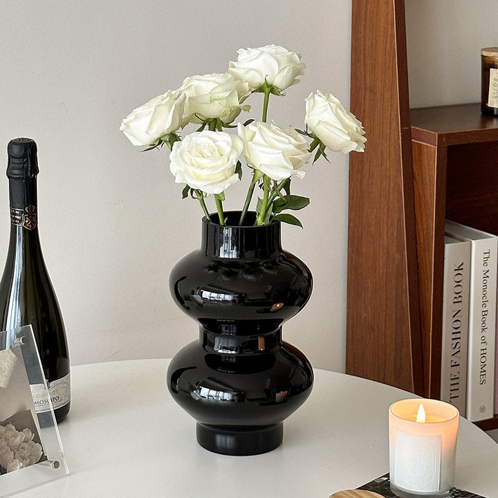 Artistic Black Ceramic Table Vase
