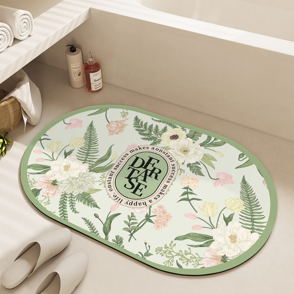 Decorative Oval Indoor Mat for Home