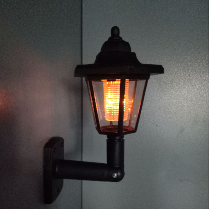 Wall-mounted Vintage Lantern Flame Effect LED Outdoor Wall Light