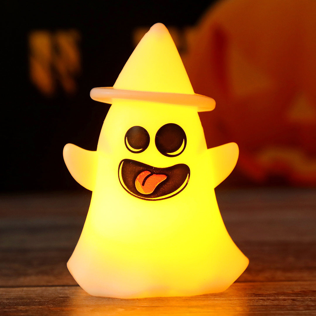 LED Silicone Ghost Night Light with Witch Hat