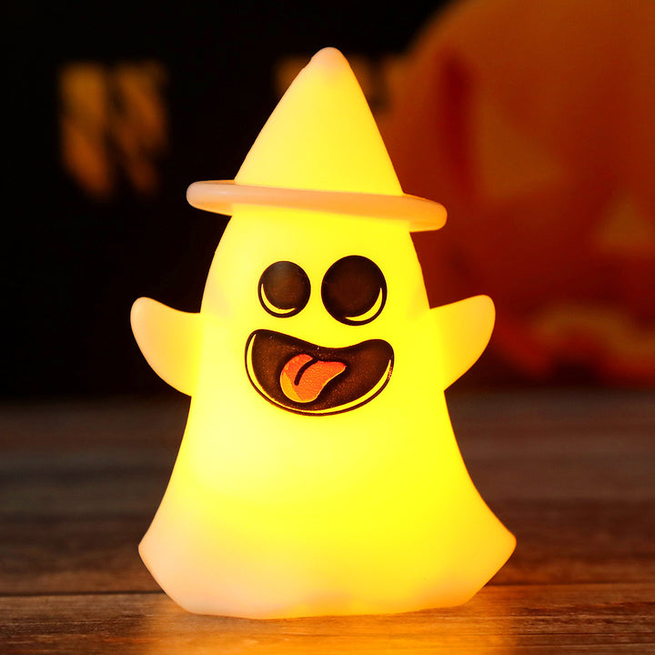 LED Silicone Ghost Night Light with Witch Hat