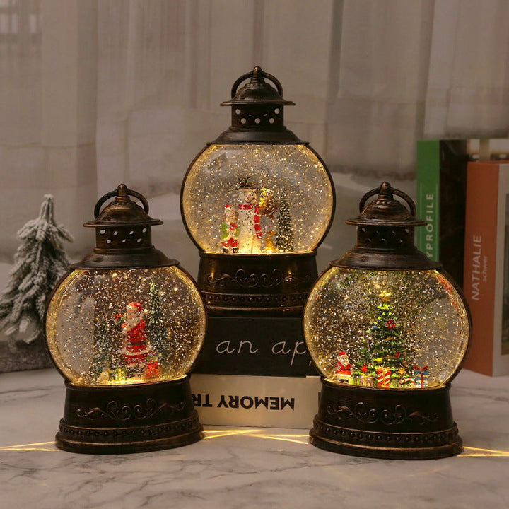 LED Snow Globe Lantern