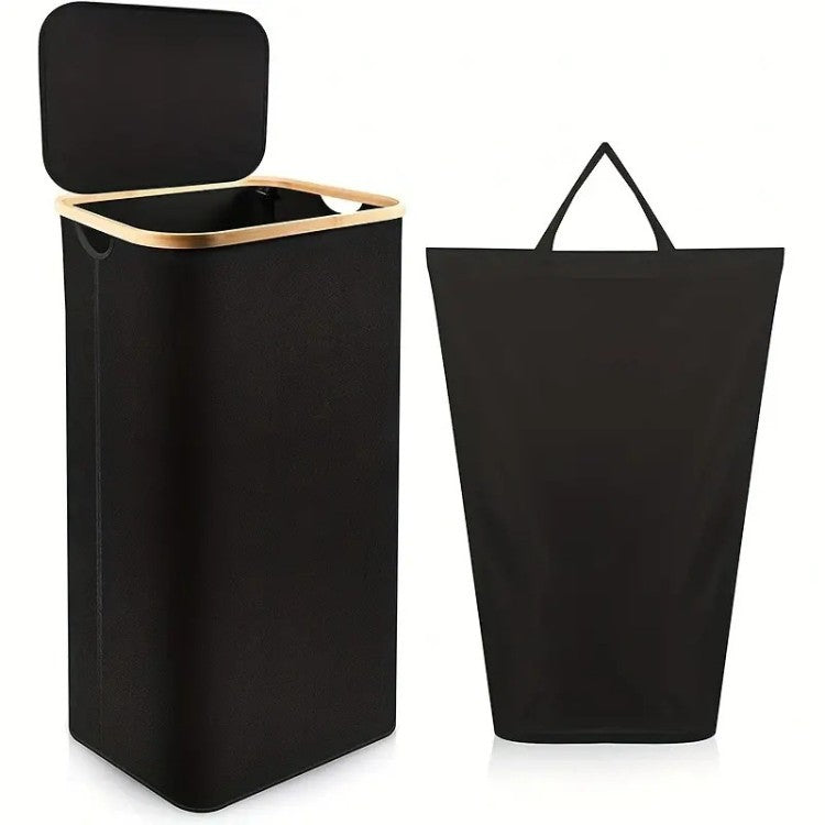 High-quality laundry container with modern lid and removable inner bag