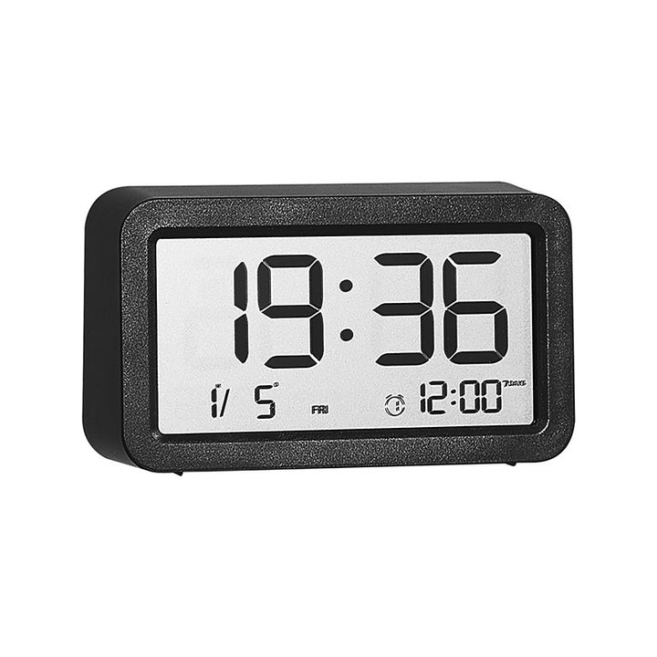 Digital watch with temperature and date display