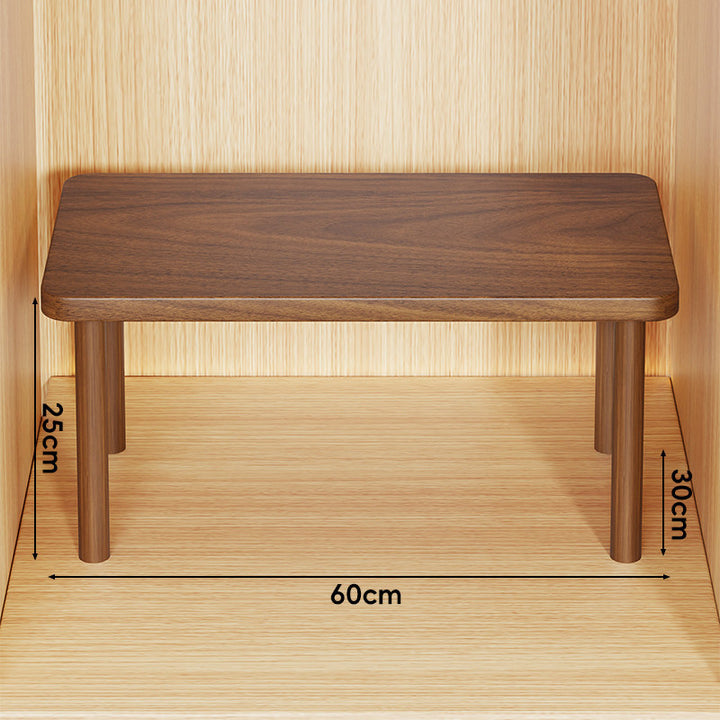 Adjustable Multi-Height Wooden Monitor Riser and Desktop Shelf