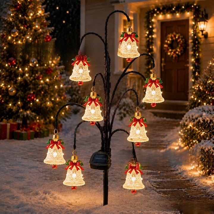 Outdoor Solar-Powered Reindeer LED String Light Garland