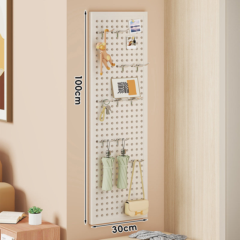 Wall-Mounted Perforated Metal Pegboard Organizer Panel