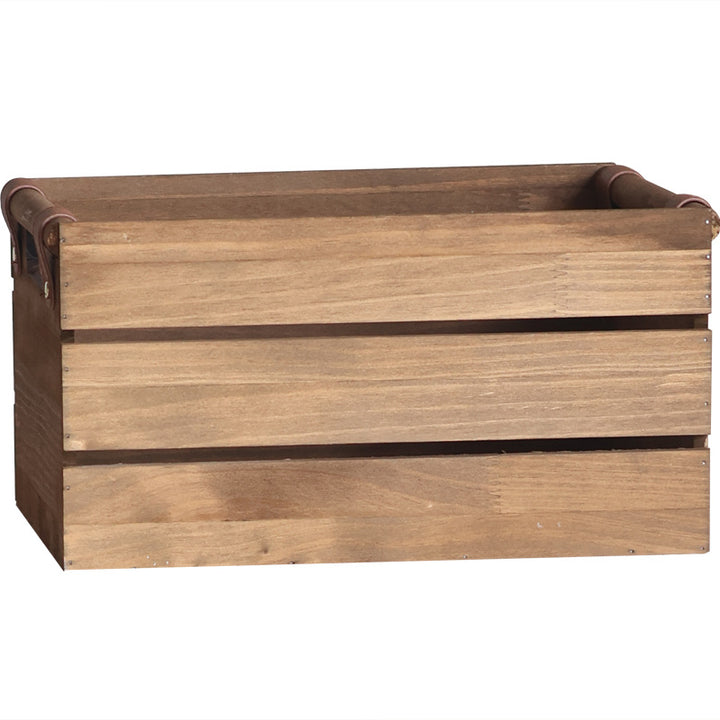 Elegant storage basket made of solid wood