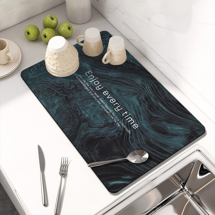 Marble-Inspired Table Mat