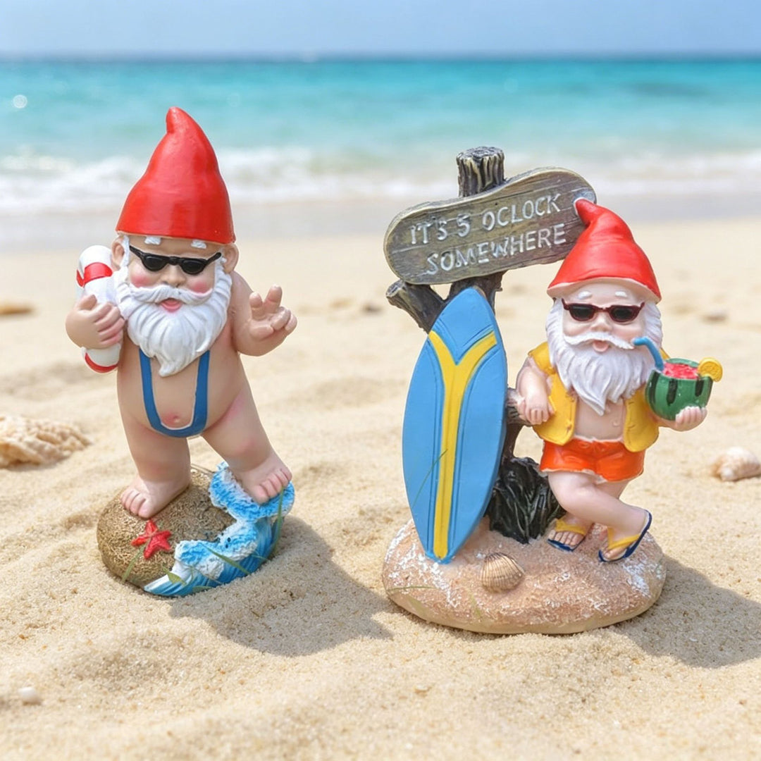 Whimsical Beach Gnome Figurine