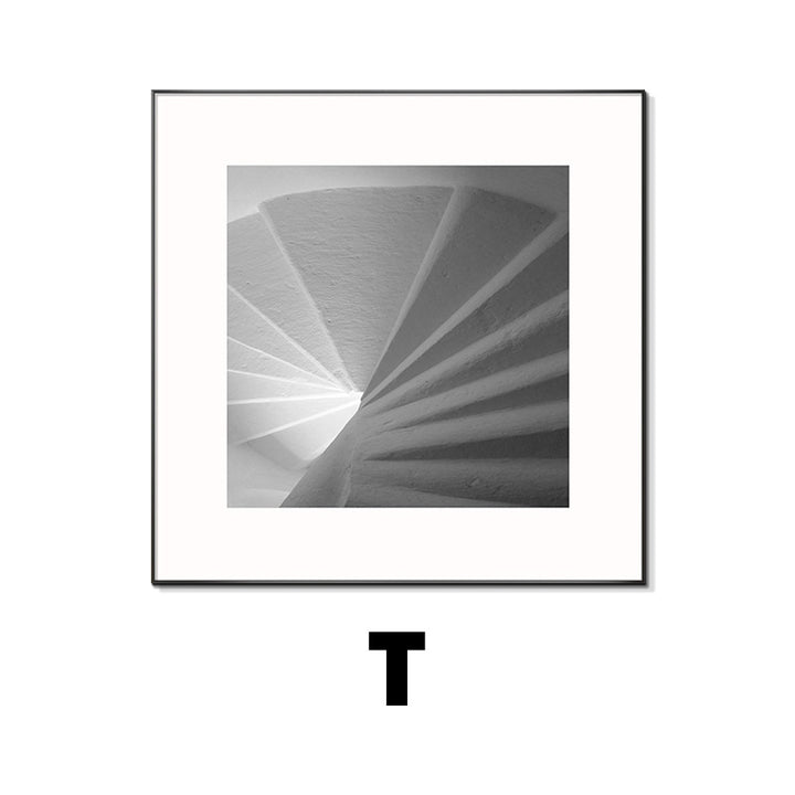 Framed Black and White Architectural Artwork