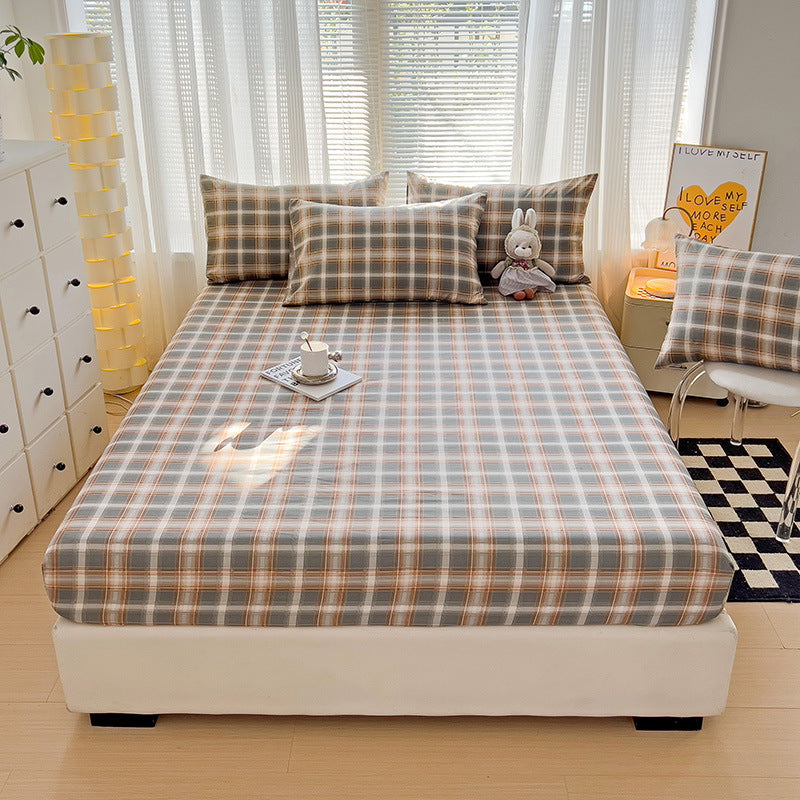 Premium Flannel Plaid Bed Linen Set