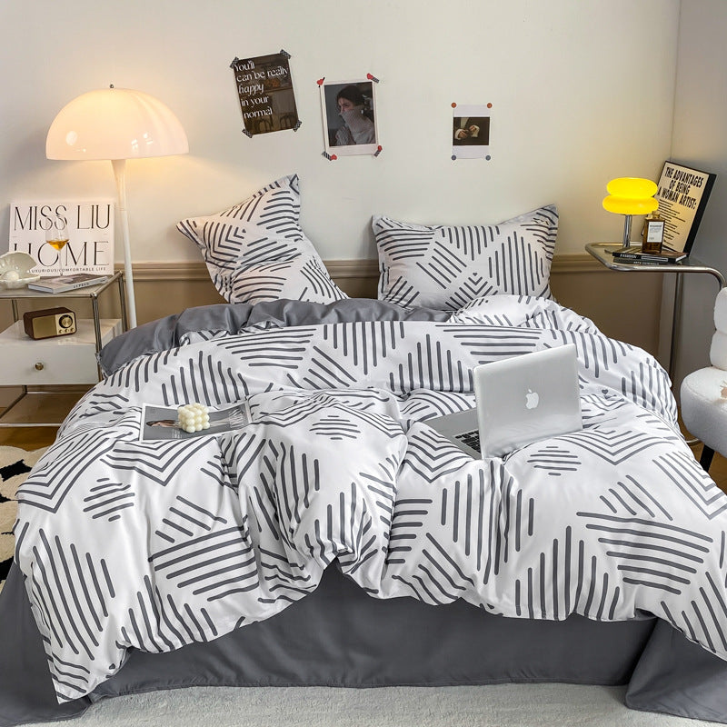 Playful Floral Cartoon Duvet Cover Set