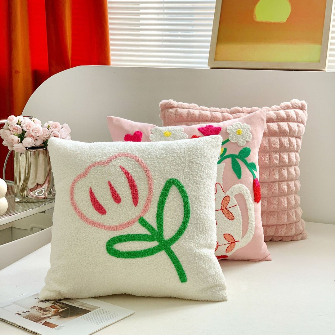 Floral Texture Decorative Throw Pillow