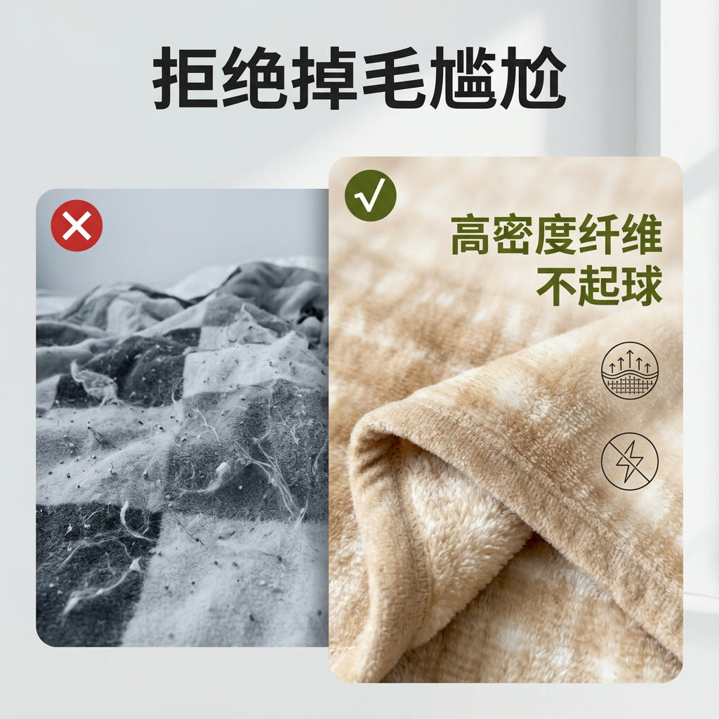 Textured Warm Throw Blanket