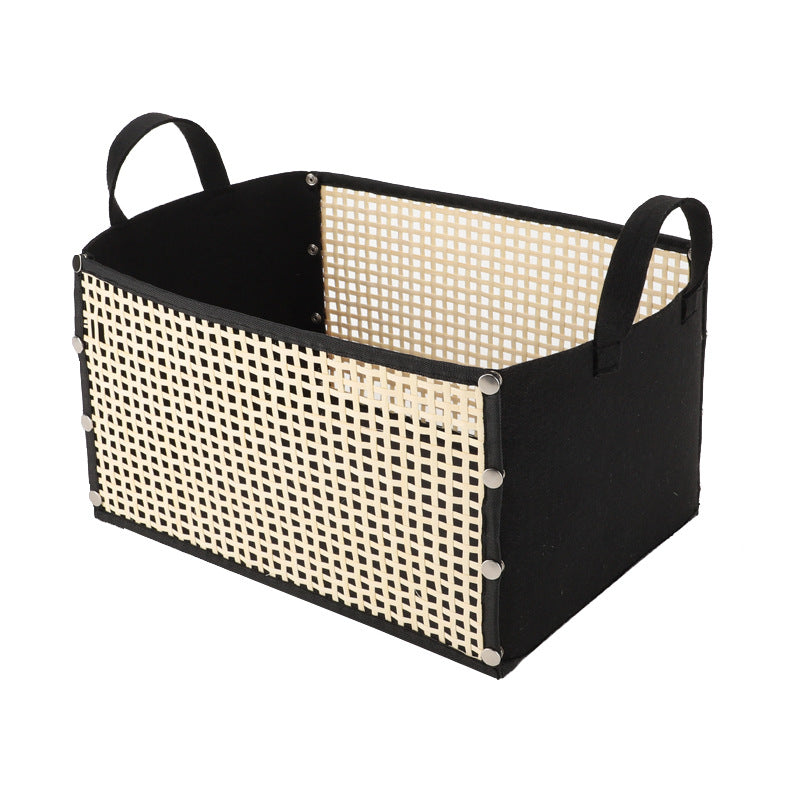 Modern storage container with rattan look