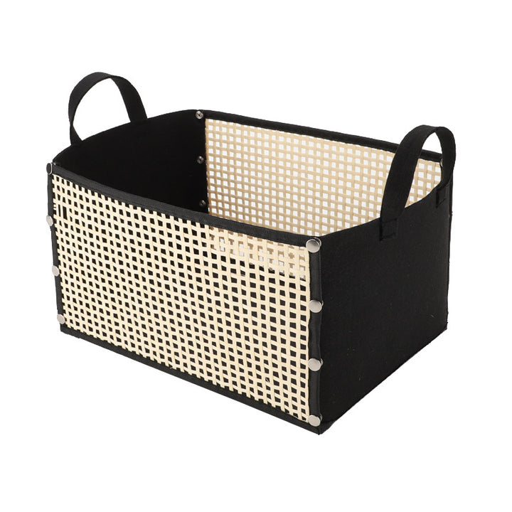 Modern storage container with rattan look