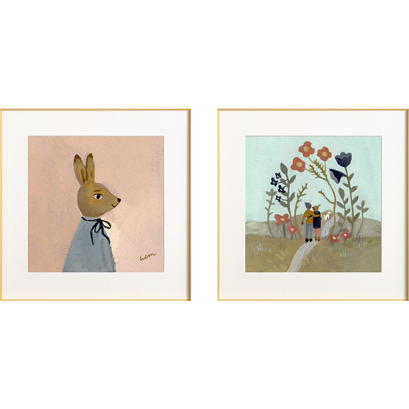 Framed Animal Illustration Artwork