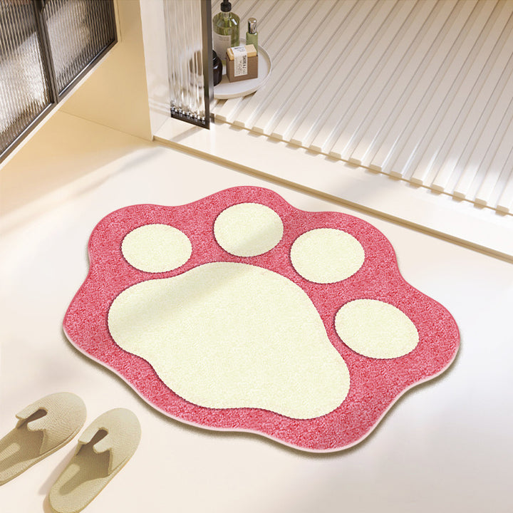 Fun Paw Print Bath Mat