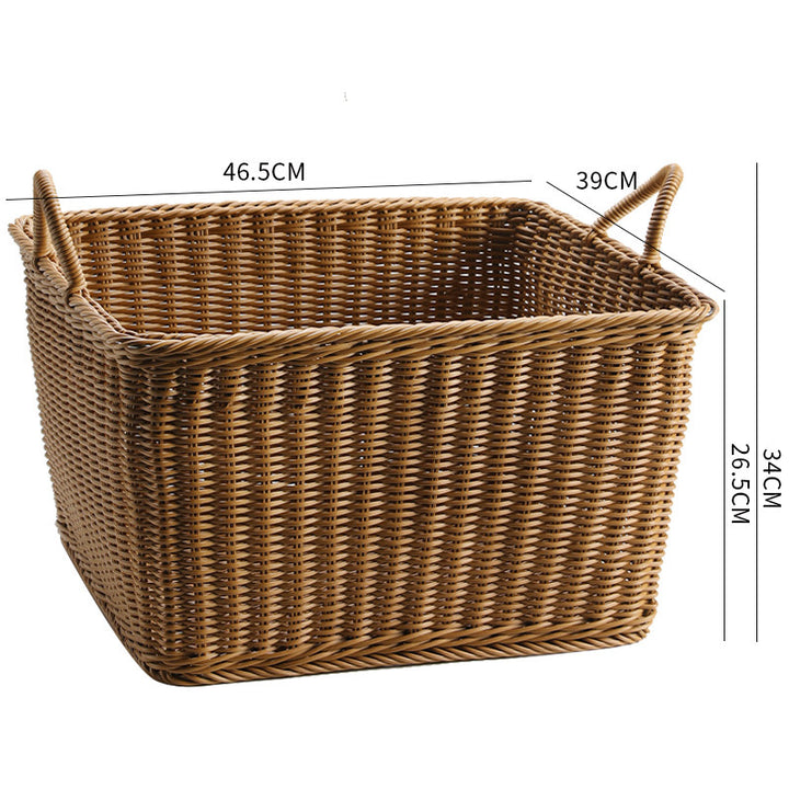Handcrafted Rattan Storage Basket