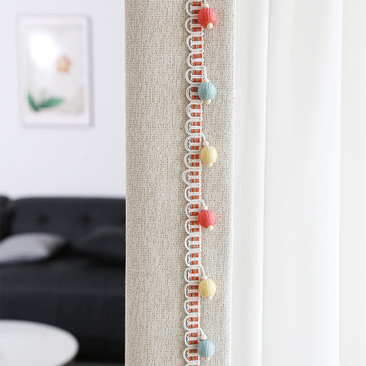 Decorative fringe trim with colorful tassels