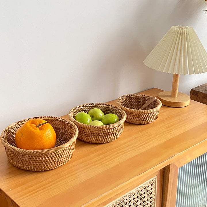 Set of three handcrafted baskets