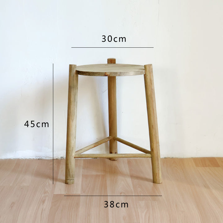 Massive wooden stool