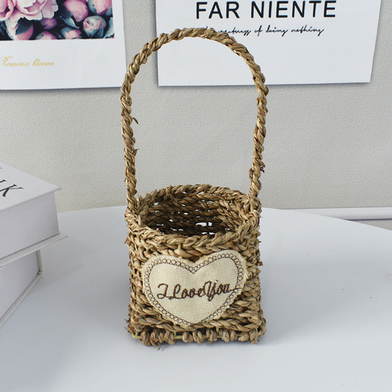 Handwoven Decorative Flower Basket