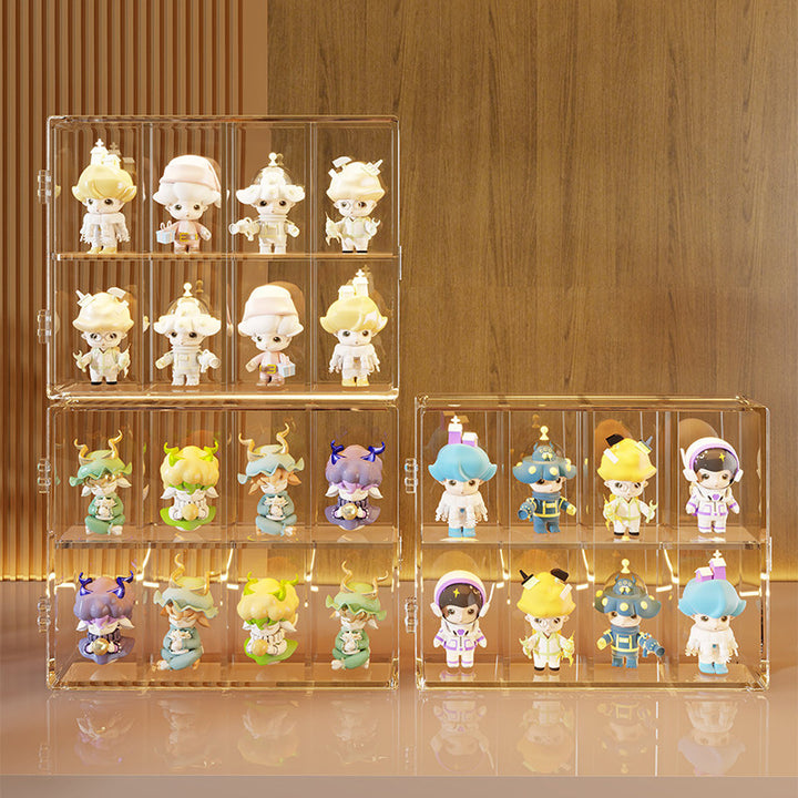 Clear Acrylic Modular Multi-Compartment Miniature Figurine Display Case