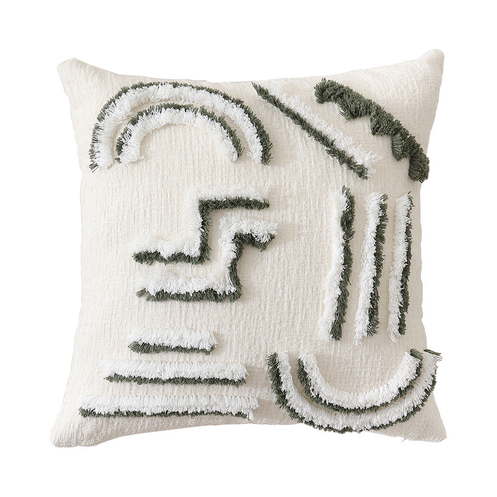 Decorative pillowcase with textured fringe relief