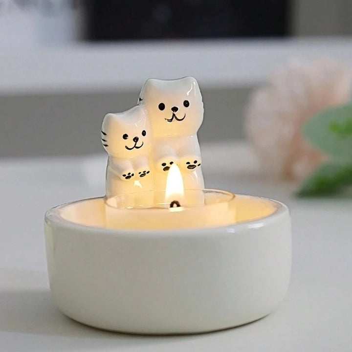 Decorative Ceramic Cat Planter