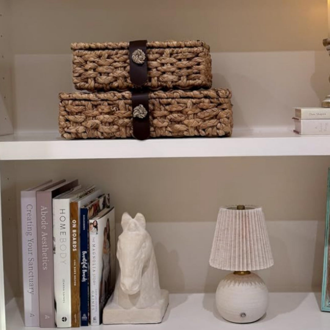 Handcrafted Storage Box Made of Braided Natural Material