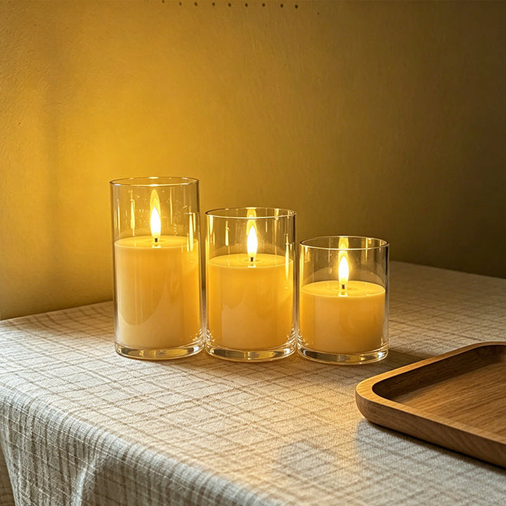 LED Scented Candle with Flame Effect