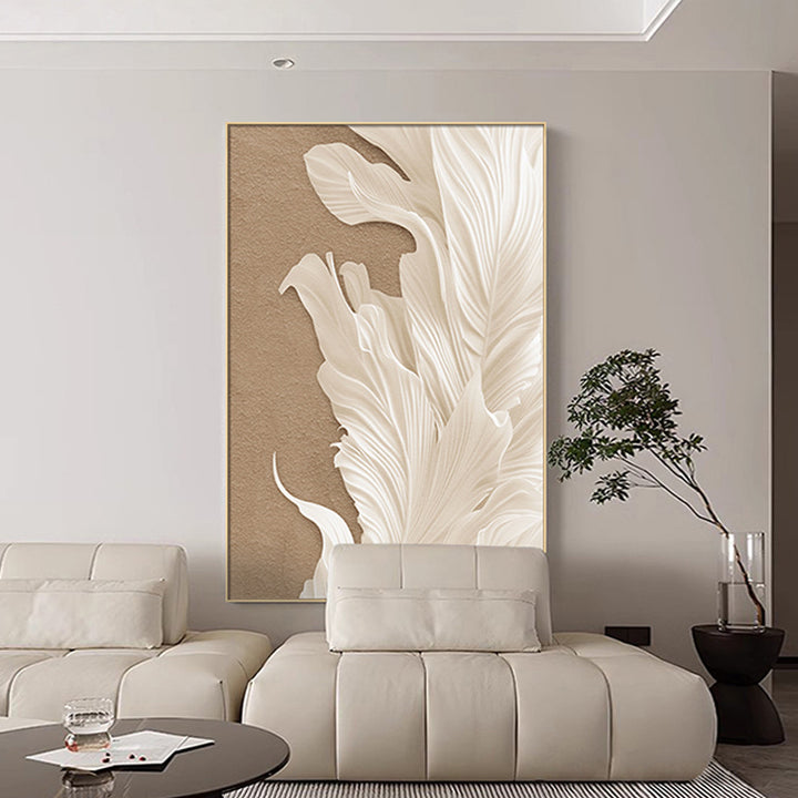 Elegant Floral Textured Wall Art