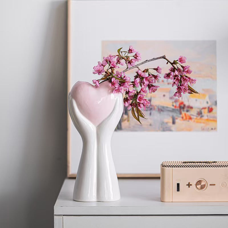 Heart-Shaped Hand Sculpture