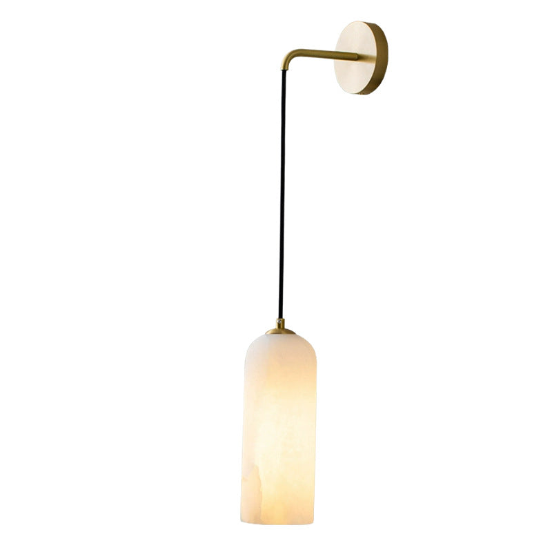 Minimalist Alabaster Marble-Effect Wall Pendant Light