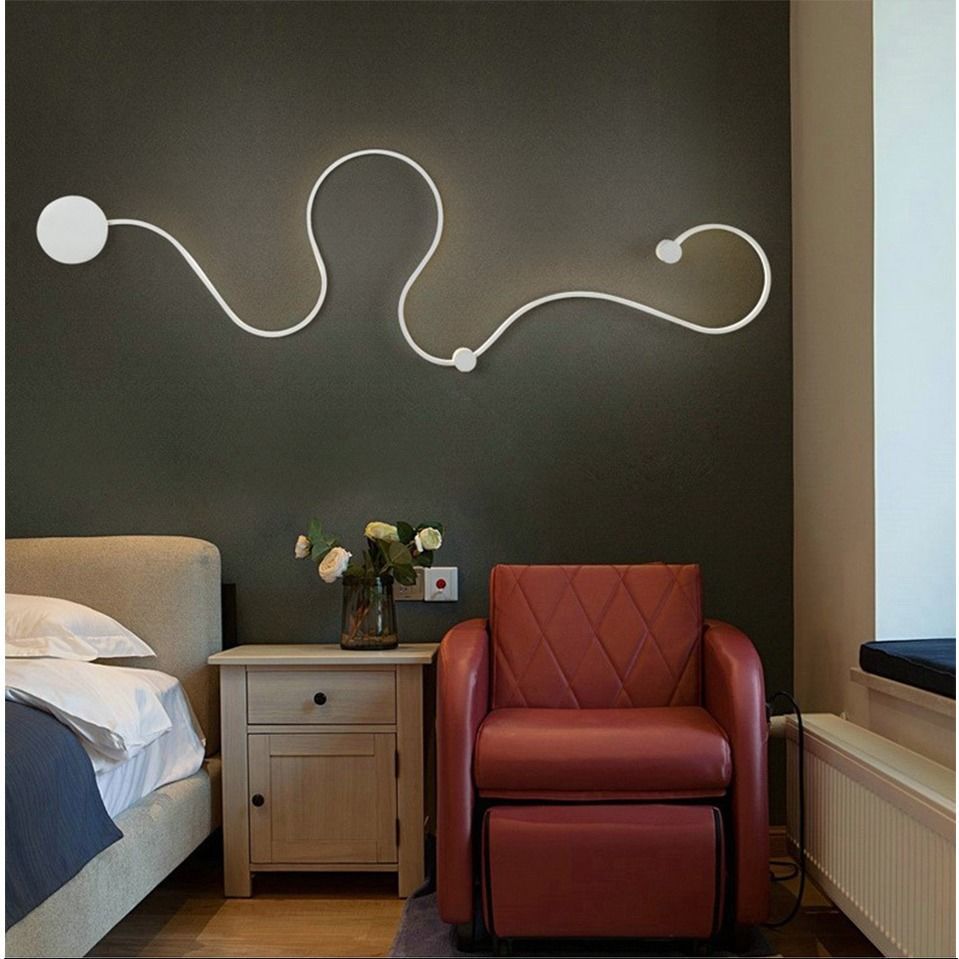 Sculptural LED Wave Wall Lamp