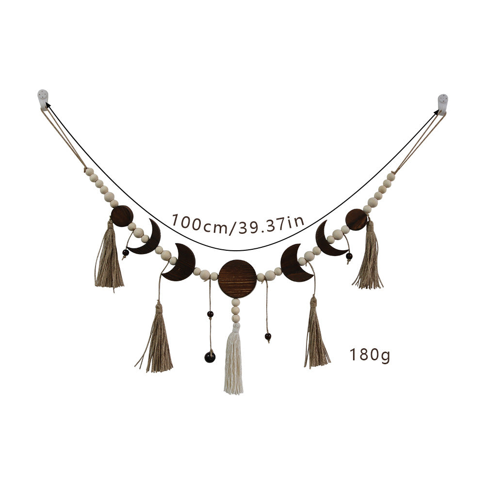 Macrame Wall Decor with Moon Motif