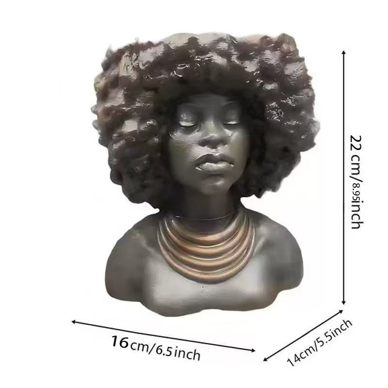 Decorative bust with African motif