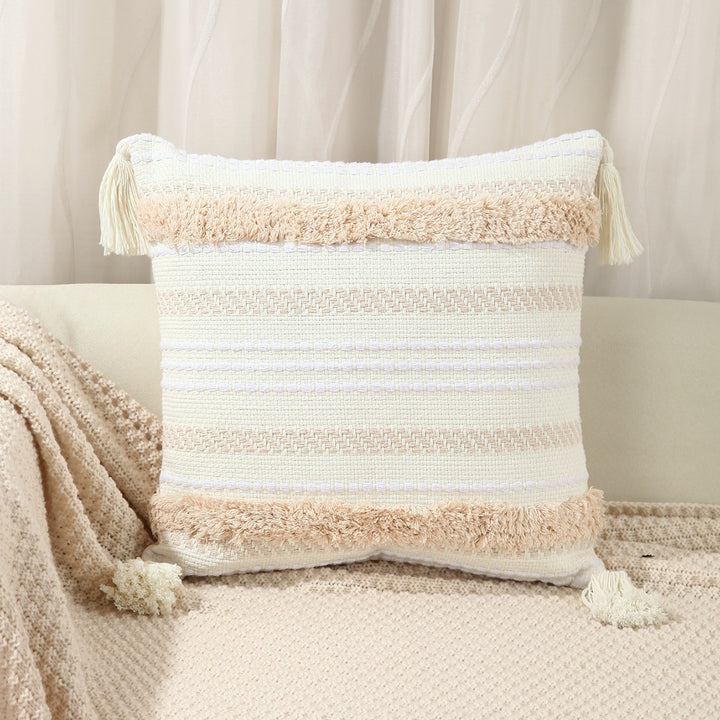Textured Woven Accent Pillow for Bedroom Decor
