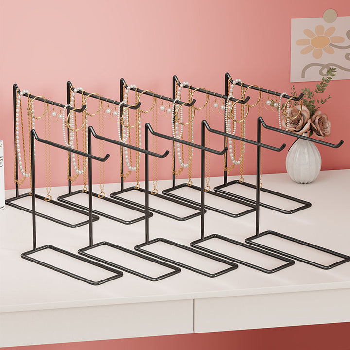 Metal T-Bar Jewelry Display Stand Pair