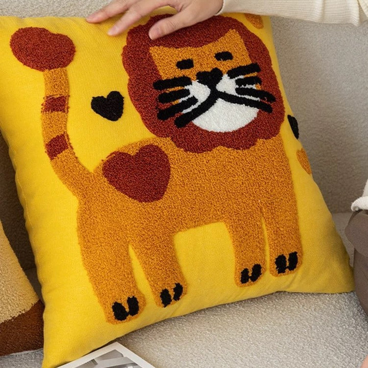 Plush Animal Print Throw Pillow