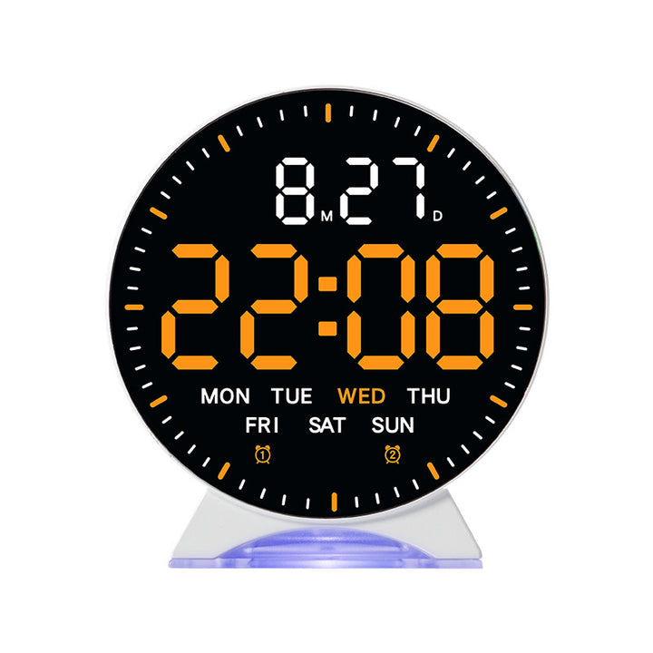 Digital multifunction alarm clock with calendar and temperature display