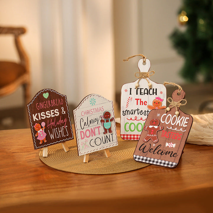 Decorative Christmas poster with Christmas cookies motif