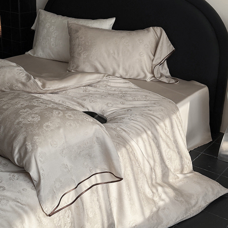 Luxurious Embroidered Satin Duvet Cover Set 1792509199