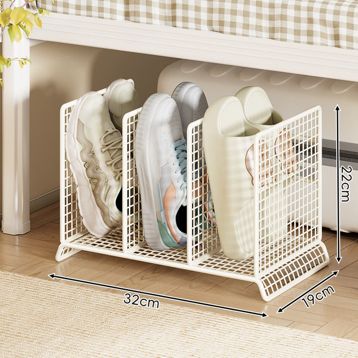 Vertical Mesh Divider Shoe Rack for Compact Under-Bed and Entryway Storage